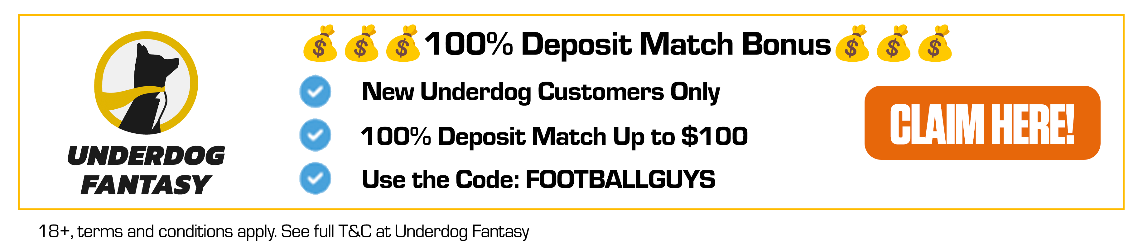 Underdog Fantasy Deposit Match